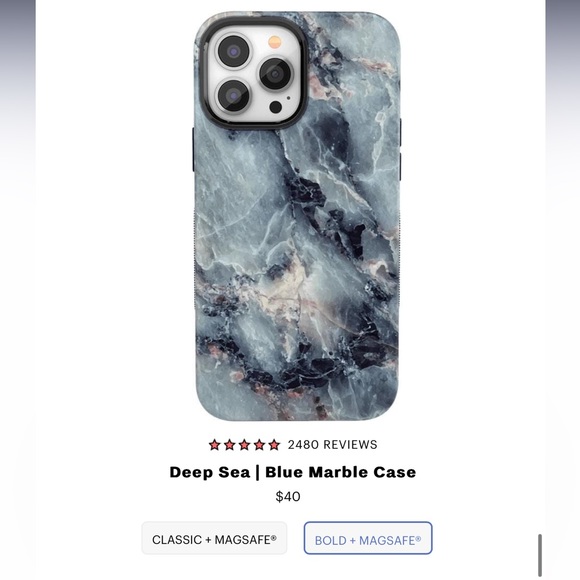 iPhone 12 Pro Max Blue Marble Case - Picture 3 of 3